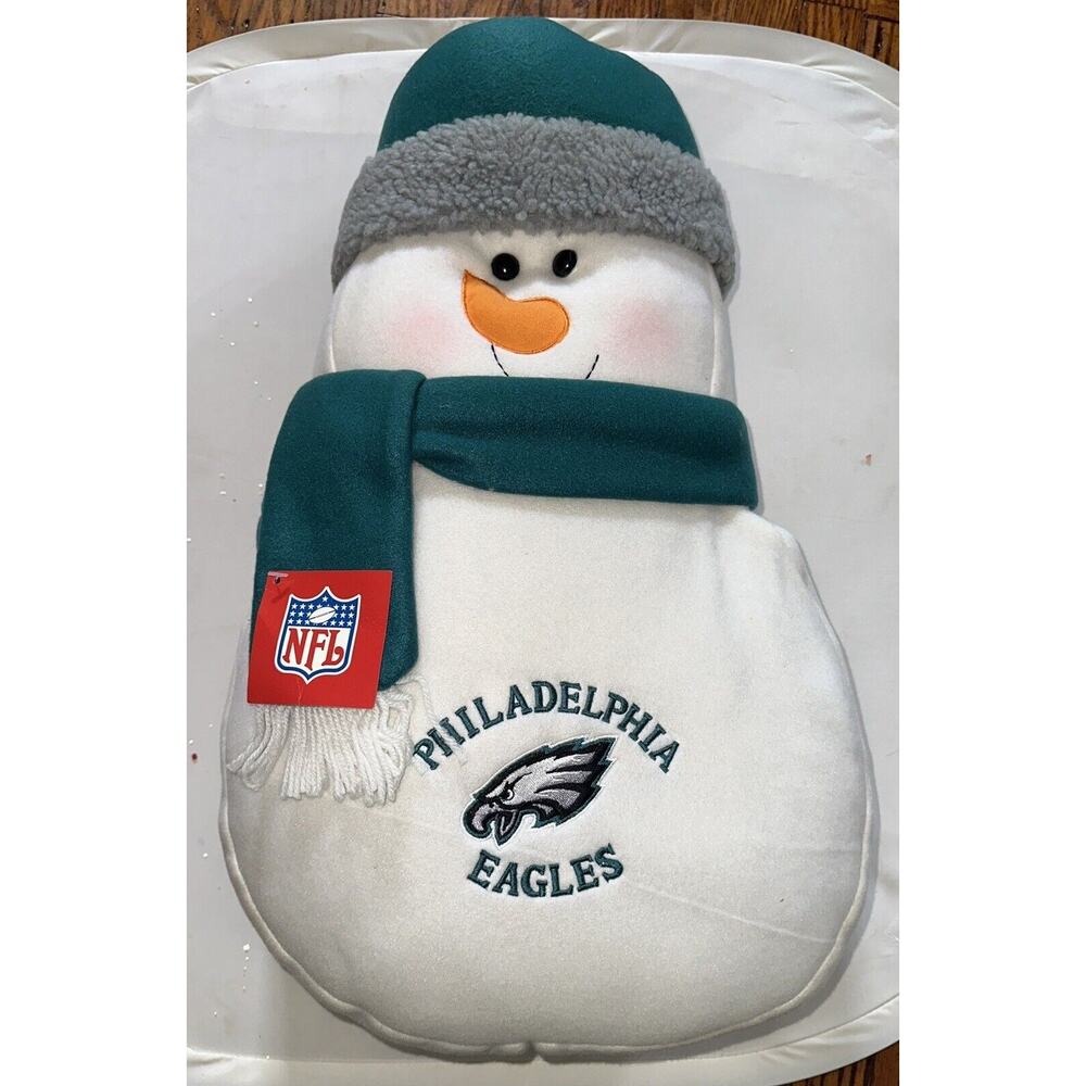 Philadelphia Eagles Large Plush Snowman, New With Tags 15 Inches Long!